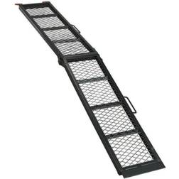 Loops 360kg Steel Mesh Folding Loading Ramp Secure Strap & Hook Van Loading