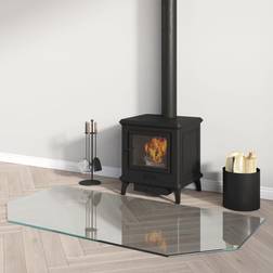 vidaXL Fireplace Glass Plate Hexagon 120x60 cm