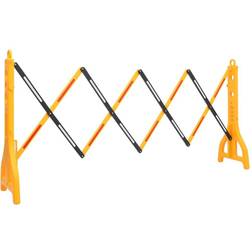 vidaXL Folding Traffic Barrier Yellow 250x38x96 n/a