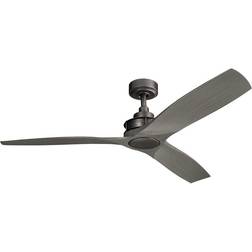 Elstead Lighting 3 Flügel 142 cm Deckenventilator Amboss Eisen Fernbedienung Telecomando in Ferro a 3 Pale