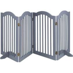 Relaxdays Safety Gate, FreeStanding Barrier, Protectiion Fence with Feet, for Children & Pets, hw: 70 x 205.5 cm, Grey