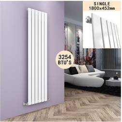Elegant 1800 452 White Vertical Column Radiator Designer Angled