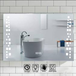 LED Bathroom Mirror with Lights Illuminated