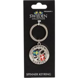 Joker Nyckelring Souvenir Spinner Flagga Sverige