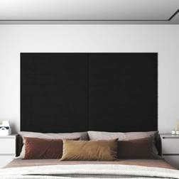 vidaXL Wandpanelen 12 St 1.62 M² 90x15 Cm Fluweel Zwart