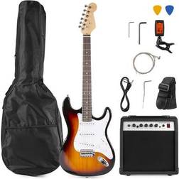 MAXMusic GigKit Elektriskt Gitarr set, Sunburst, Elgitarrpaket Sunburst Komplett