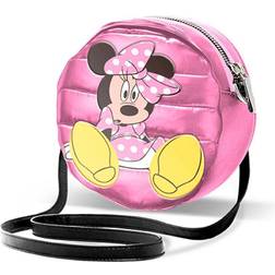 Sac à Bandoulière Rond Padding Disney Minnie Mouse Shoes Rose Taille Unique