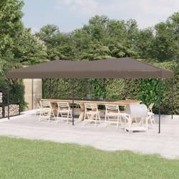 vidaXL Carpa Para Fiestas Plegable Gris Taupe 3 x 6 m