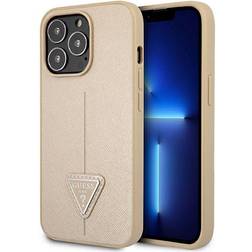 Guess GUHCP14XPSATLE iPhone 14 Pro Max 6,7 beige/beige hardcase SaffianoTriangle Logo