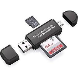 vanja micro usb otg adapter and usb 2.0 portable memory card reader for sdxc sdhc sd mmc rs-mmc micro sdxc micro sd micro sdhc card and uhs-i cards