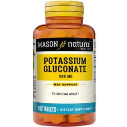 Mason Natural Potassium Gluconate, 595 Mg Tablets, 100-Count