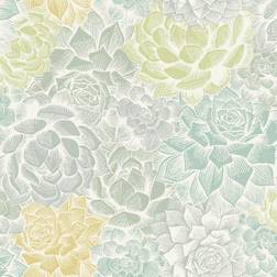 Mr. Kate Succulent Plant Peel & Stick Wallpaper, Multicolor