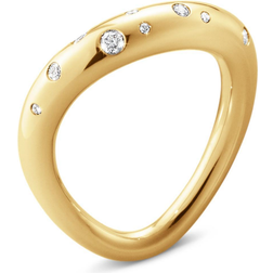 Georg Jensen Offspring Wavy Ring - Gold/Diamonds