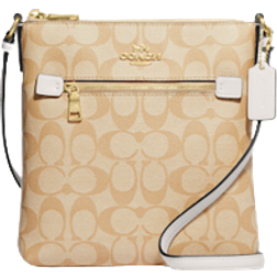 Coach Mini Rowan File Bag In Signature - Gold/Light Khaki Chalk