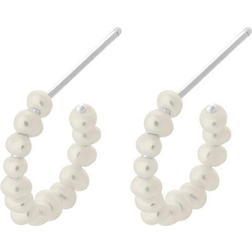 Pernille Corydon Ocean Treasure Hoops - Silver/Pearls