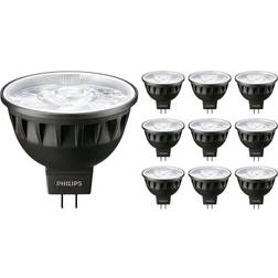 Philips Fordelspakke 10x Master LEDspot GU5.3 MR16 7.5W 500lm 36D 930 varm hvid bedste farvegengivelse dæmpbar erstatter 50W