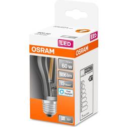 Osram 60W Filament Clear E27 GLS Classic LED Bulb Daylight White