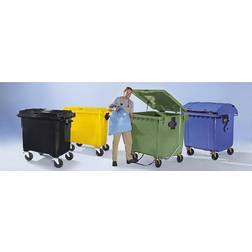 Plastic waste container, DIN EN 840, capacity 660 l, WxHxD