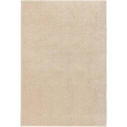 vidaXL gulvtæppe 160x230 kort luv Hvid, Grå, Beige, Brun cm