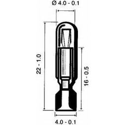 Telefonlampe 24V 0,02 A T4,6 4X22 mm