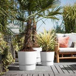 Elho Greenville White Plant Flower Pot Reservoir Krukke
