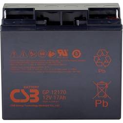 CSB Battery GP 12170 Standby USV GP12170I1 Blybatteri 12 V 17 Ah Blyfleece (B x H x T) 181 x 167 x 76 mm M5 skruetilslutning Vedligeholdelsesfri, Lav