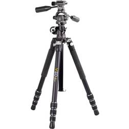 Vanguard VEO 3T 264AP 4-Section Aluminum Travel Tripod with Pan Head, Black