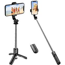 Portable Selfie Stick Tripod with Wireless Remote, 3 in 1 Extendable Selfie Stick Phone Holder for iPhone 13/12/12 Pro/12 Pro Max/11/11 Pro/X/XR/XS/8/7/6S,Android Samsung Smartphone