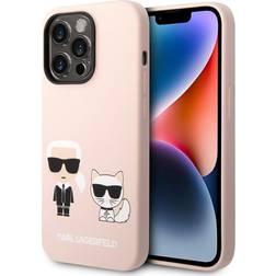 Karl Lagerfeld iPhone 14 Pro Max Cover Liquid Silicone & Choupette MagSafe Lyserød