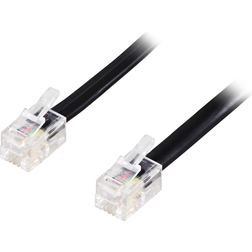 Deltaco Modularkabel, 4P4C-4P4C, RJ9/RJ10/RJ22, 10m, DEL-160M