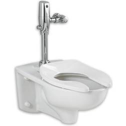 American Standard Afwall 1.6 gpf EverClean Toilet with Selectronic Exposed Battery Flush Valve System, 3351660.020