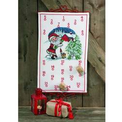 Permin Broderikit Kalender Nisse & Kaniner