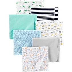 Simple Joys by Carter s Baby Boys 7-Pack Flannel Receiving Blankets Trucks/Animals/Dino/Whales One Size