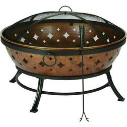 Accents 35.8 in. W Steel Noma Round Wood Fire Pit