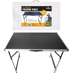 Milestone Milestone Aluminium Adjustable Height Folding Camping Table Black