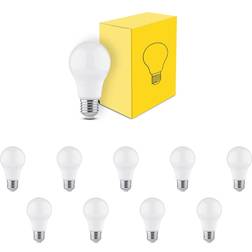 Fordelspakke 10x LED Pære E27 Pære matt 4.9W 470lm 830 varm hvid erstatter 40W