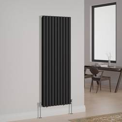 NRG Column Designer Radiator Central Heating Rads Vertical Double 1600x590mm Black