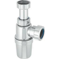 Mcalpine McAlpine 1 1/4'' CP Plastic Adjustable Inlet Slim Bottle Trap 75mm Water Seal