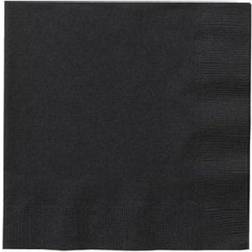 Unique 20 Black Beverage Napkins