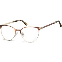 SmartBuy Collection Cat Eye Vollrand Metal Braune Brillen