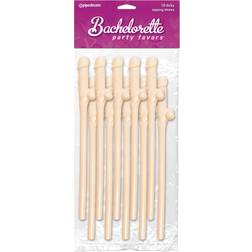 Pipedream Pipe Dreams Bachelorette Party Favors Dicky Sipping Straws Flesh 10pc