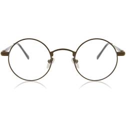 SmartBuy Collection Herren Round Vollrand Metal Braune Brillen