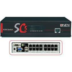 Lindy 32365 Sc5, 16 Port Kvm Switch Black