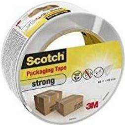 3M Scotch Cinta Adhesiva de Uso General, Transparente, 48 mm x 66 m, 1 Rollo/Paquete de Calidad para Cerrar Cajas, Cartones y Paquetes