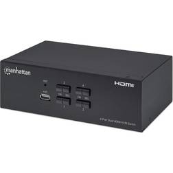 Manhattan Switch KVM HDMI 4 Porte Doppio Monitor
