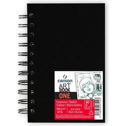 Canson ArtBook ONE 10.2x15.2cm spiral-bound sketchbook including 80 sheets of 100gsm drawing paper