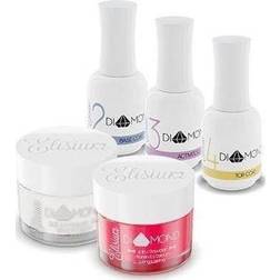 Elisium ELISIUM_SET Diamond Mini Base Coat 15ml + Activator + Top Coat 15ml + Clear 23g + Brown Red Gel 23g 15ml