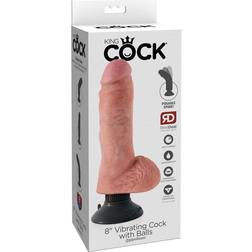 King Cock Vibrerende Dildo Med Kugler 20 cm
