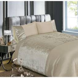 Ideal Textiles Rapport Furnishings Double Velvet Duvet Cover Natural