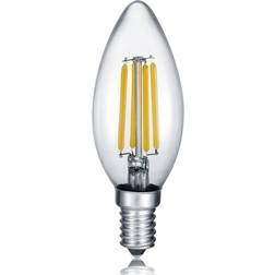 Trio Lighting LED candle E14 4 W filament, 2,700 K switch dimmer